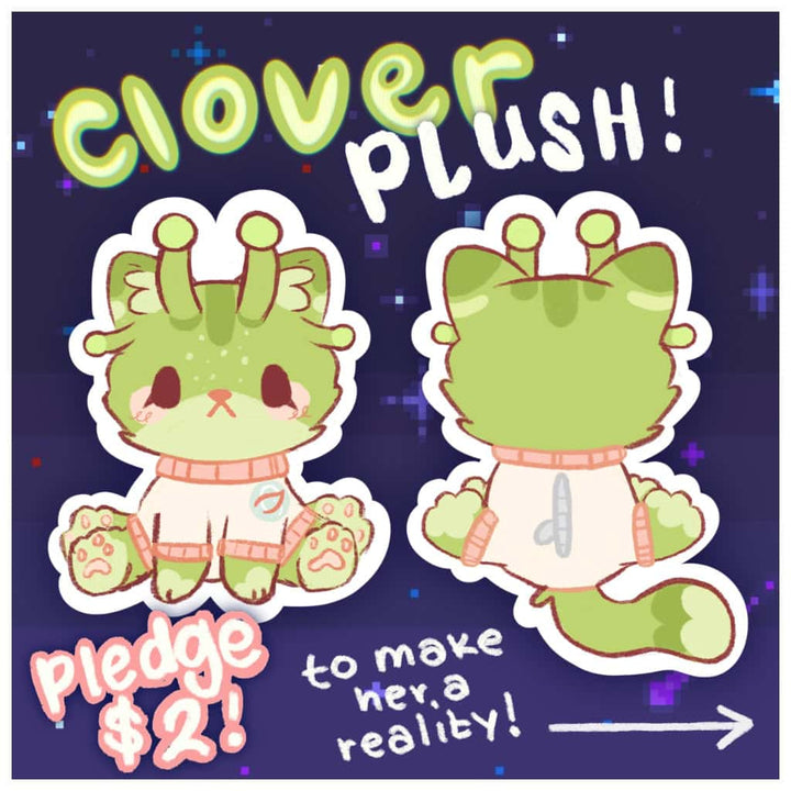 Clover Plush (Alien Cat) ♡