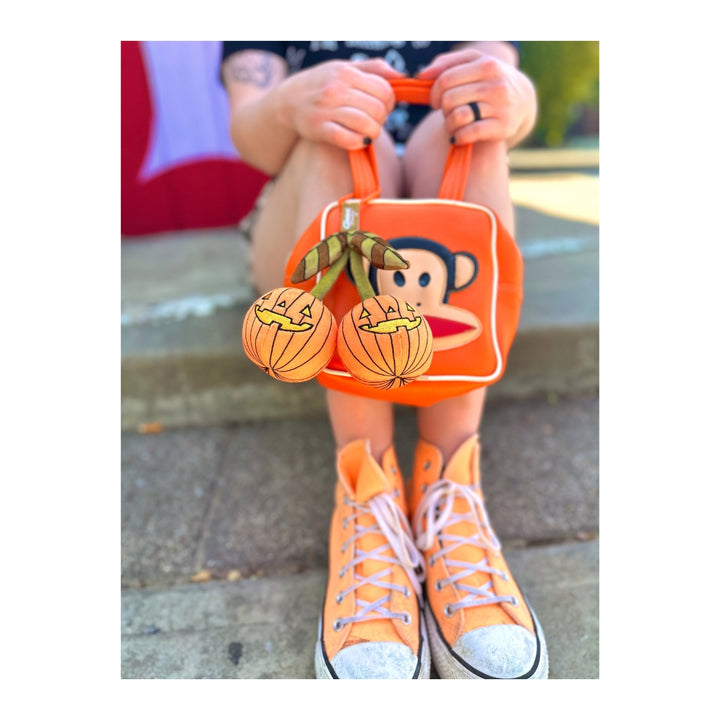 Pumpkin Cherries Bag Charm