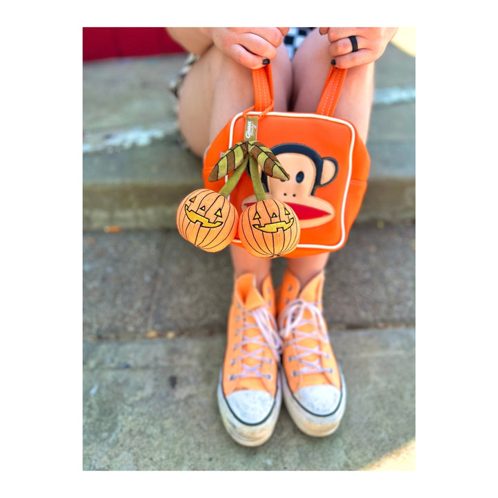 Pumpkin Cherries Bag Charm