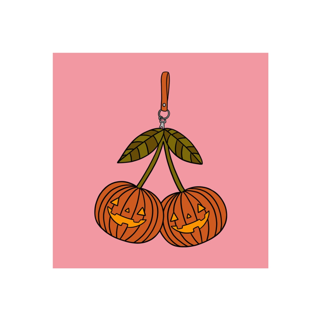 Pumpkin Cherries Bag Charm