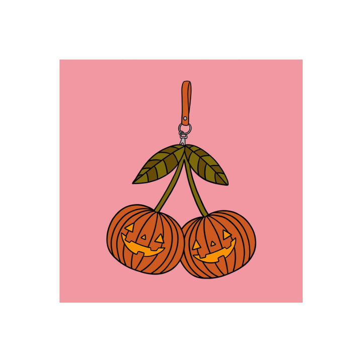 Pumpkin Cherries Bag Charm