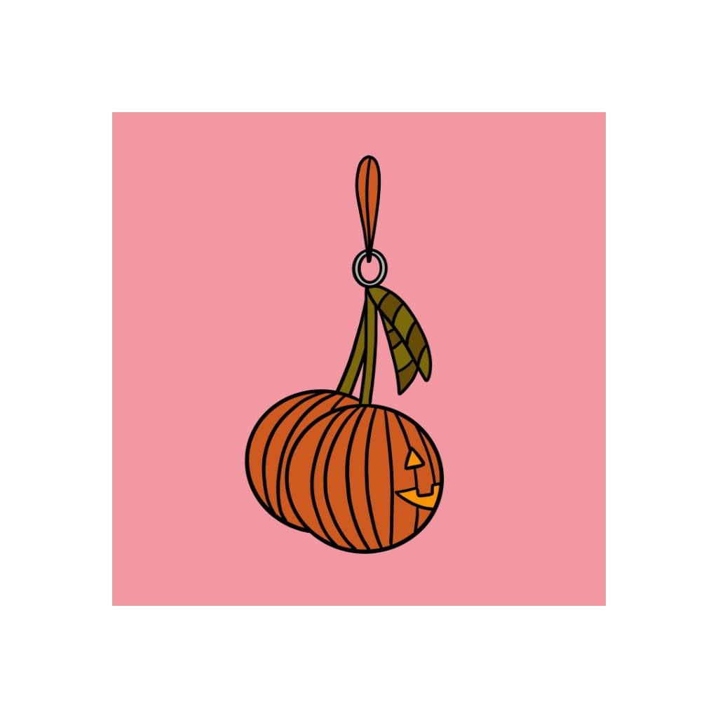 Pumpkin Cherries Bag Charm