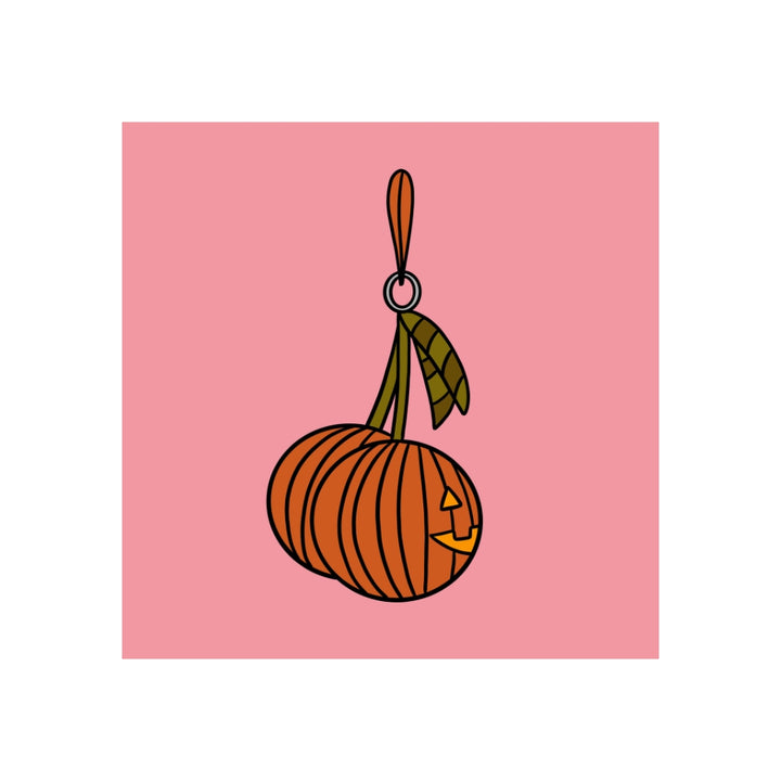 Pumpkin Cherries Bag Charm