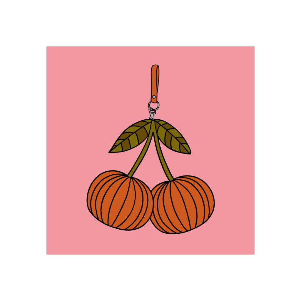 Pumpkin Cherries Bag Charm