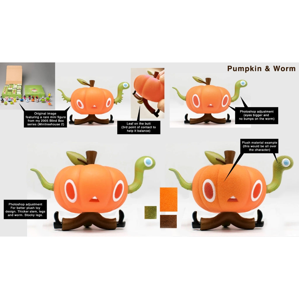 Pumpkin & Worm Plush